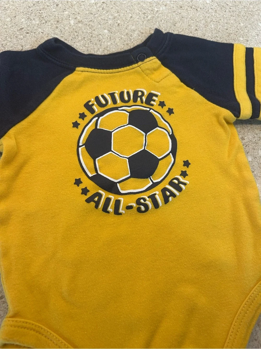 Garanimals Baby Soccer Future All-Star Long Sleeve Bodysuit Onesie 0-3 Months